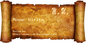Moser Ulrika névjegykártya
